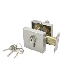 MADECENTRO - Cerrojo 597 Cuadrado Puerta Ppal Llave-Pasador