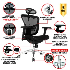 GENERICO - Silla Guatape 91X67X51 Negro