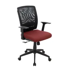 GENERICO - Silla de escritorio Negro con Vinotinto Mundial De Sillas Circasta