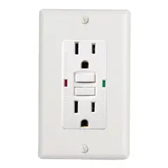 HALUX - Toma Doble P/T Gfci 15Amp Blanco