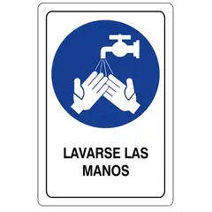 GENERICO - Señal Obligacion Lavarse Las Manos 22X15 C.20