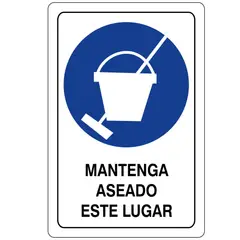 GENERICO - Señal Obligacion Mantenga Aseado 22X15Cm