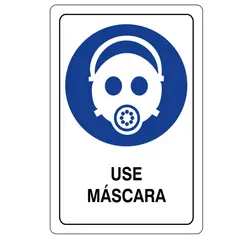 GENERICO - Señal Oblig Use Mascara 22X15Cm Vinilo Adhesivo