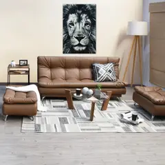 HOGAR VENECIA - Cuadro León xl Rectangular Tela 77x116 cm