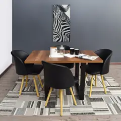HOGAR VENECIA - Cuadro Cebra M Rectangular Tela 33x72 cm
