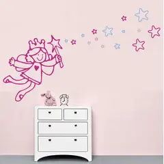 VINILOVERS - Vinilo Infantil Hada y Estrellitas Niña 130x80