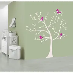 VINILOVERS - Vinilo Árbol con Pájaros Infantil T3 190x160