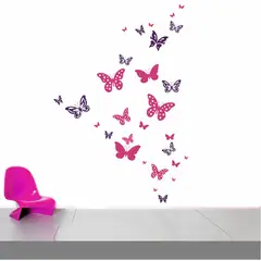 VINILOVERS - Vinilo Infantil Maripositas Niña 110x160