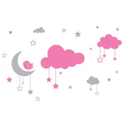 VINILOVERS - Vinilo Infantil Cielo y Nubes Niña 140x90