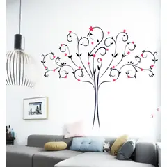 VINILOVERS - Vinilo Árbol de Lineas y Flores 170x140