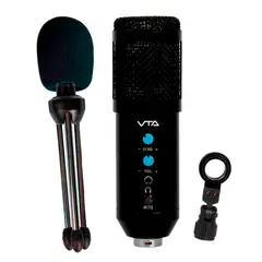 VTA PLUS - Microfono USB con Condensador y Tripode Plegable