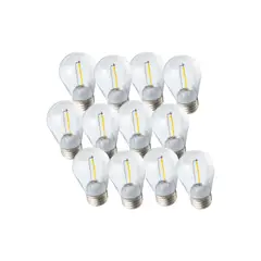 JUST HOME COLLECTION - Set de 12 Bombillo LED S14 1w E27 Luz Cálida Certificado