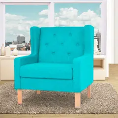 MAGIC CLASS - Poltrona Bailey 100X90X80 Microfibra Azul
