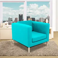 MAGIC CLASS - Poltrona Warren 100x90x80 Ecocuero Azul