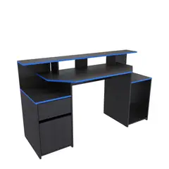 MADERKIT - Escritorio Gamer Max 88x150x52cm Wengue Neo