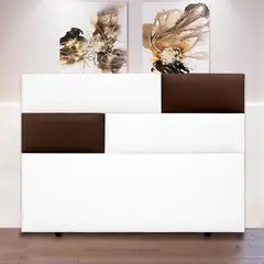 MAGIC CLASS - Cabecero Rubik de Piso 200X130 Ecocuero Café