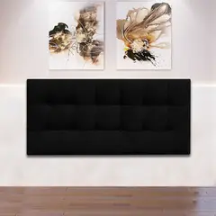 MAGIC CLASS - Cabecero Flotante con Botón 200X60 Eco Negro