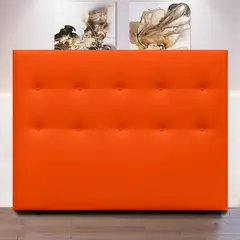 MAGIC CLASS - Cabecero Plane de Piso 100X120 Microfibra Naranja
