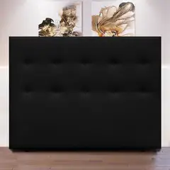 MAGIC CLASS - Cabecero Plane de Piso 90X120 Microfibra Negro