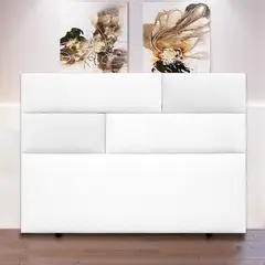 MAGIC CLASS - Cabecero Rubik de Piso 160X130 Ecocuero Blanco