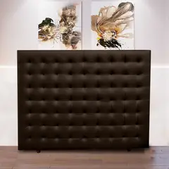 MAGIC CLASS - Cabecero Nice de Piso 140X120 Microfibra Café