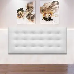 MAGIC CLASS - Cabecero Flotante Sin Botón 140X60 Microfibra Blanco