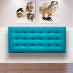 MAGIC CLASS - Cabecero Flotante Sin Botón 140X60 Ecocuero Azul