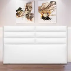 MAGIC CLASS - Cabecero Block de Piso 160X120 Microfibra Blanco