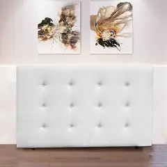 MAGIC CLASS - Cabecero Nairobi de Piso 160X120 Microfibra Blanco