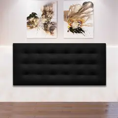 MAGIC CLASS - Cabecero Flotante Sin Botón 160X60 Microfibra Negro