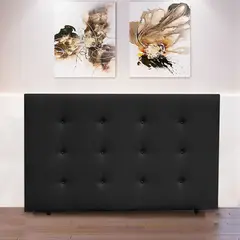 MAGIC CLASS - Cabecero Nairobi de Piso 140X120 Microfibra Negro