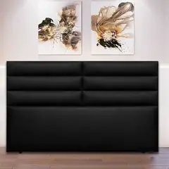 MAGIC CLASS - Cabecero Block de Piso 140X120 Ecocuero Negro