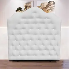 MAGIC CLASS - Cabecero Deacon de Piso 160X120 Microfibra Blanco