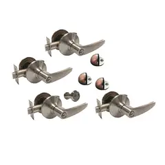 M&H SECURITY LOCKS - Kit Cerraduras 6411st + Et(2) + B k + Mirilla + 3 Tope para Entrada