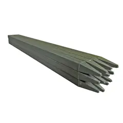 GENERICO - Estacón Plástico Cuadrado con Punta 6 X 6 X 220 cm Verde Maderpol