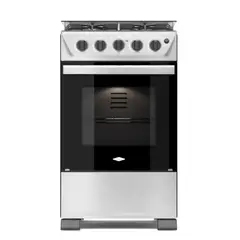 HACEB - Estufa de Piso Gas Natural 4 Puestos 50 cm Acero Inoxidable