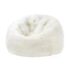 BANZAY - Puff Pera Gigante 120 Día Peluche Blanco