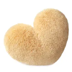 BANZAY - Cojín Decorativo Peludo Corazón Crema