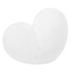 BANZAY - Cojín Decorativo Peludo Corazón Blanco