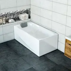 FIRPLAK - Tina Americana Portátil Plus Derecha 152X75Cm Blanco