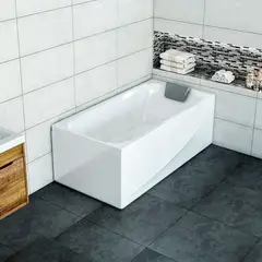 FIRPLAK - Tina Americana Portátil Plus Derecha 152X75Cm Blanco