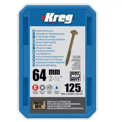 KREG - Tornillo Triple Recub 64mm 8 Cabeza Aran 125und