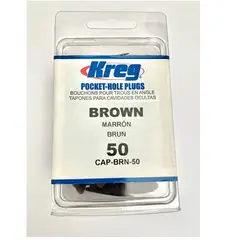 KREG - Tapones Plasticos Color Café 50 Unidades