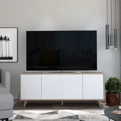 undefined - Mesa para TV Bora Rovere Blanco 60.9x148.8x40.3cm