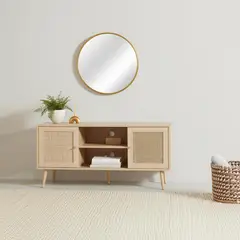 JUST HOME COLLECTION - Espejo Redondo Dorado 71 cm