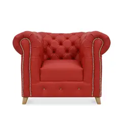 INDUSTRIAL BASESTILOS - Poltrona Chester Sintético Rojo