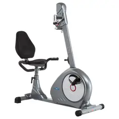 SPORTFITNESS - Bicicleta Estática Horizontal Magnética Cranck Con Monitor Capacidad 110 Kg