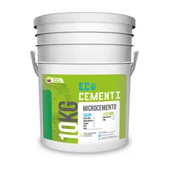 ECOCEMENTI - Microcemento Fino Para Fachadas, Muros Y Pisos En Color Grafito 10 Kg
