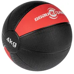 SPORTFITNESS - Balón Medicinal De Rebote De 4 Kg Color Negro/Rojo