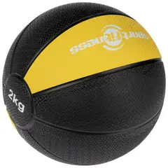 SPORTFITNESS - Balón Medicinal De Rebote De 2 Kg Color Negro/Amarillo